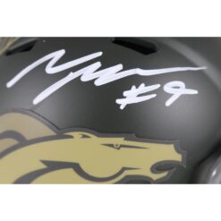 Talanoa Hufanga Autographed Denver Broncos 25 STS Mini Helmet Beckett WIT 53450