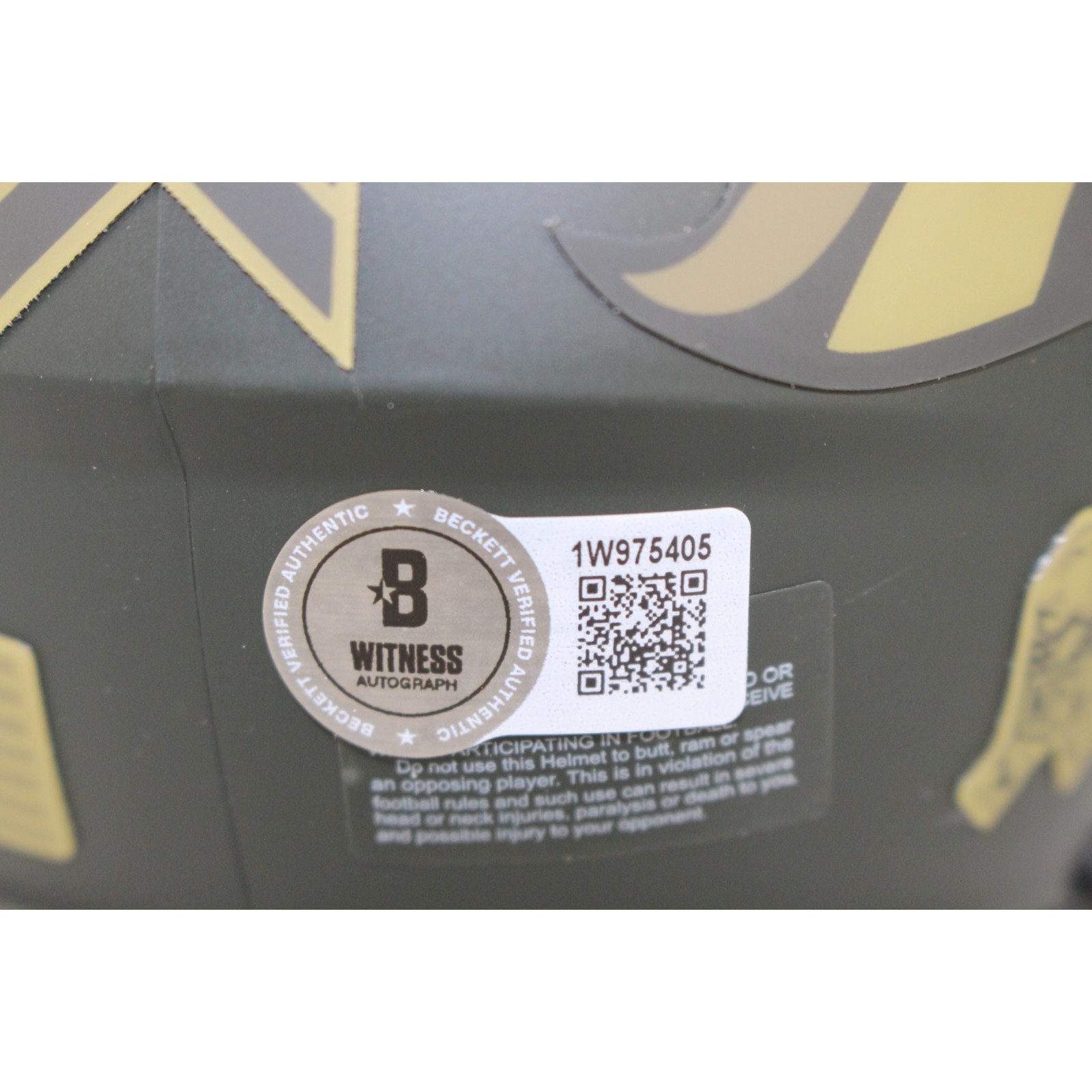 Talanoa Hufanga Autographed Denver Broncos 25 STS Mini Helmet Beckett WIT 53450 4 Talanoa Hufanga Autographed Denver Broncos 25 STS Mini Helmet Beckett WIT 53450