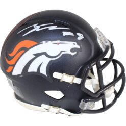 Talanoa Hufanga Autographed Denver Broncos Mini Helmet Beckett Witness 53448