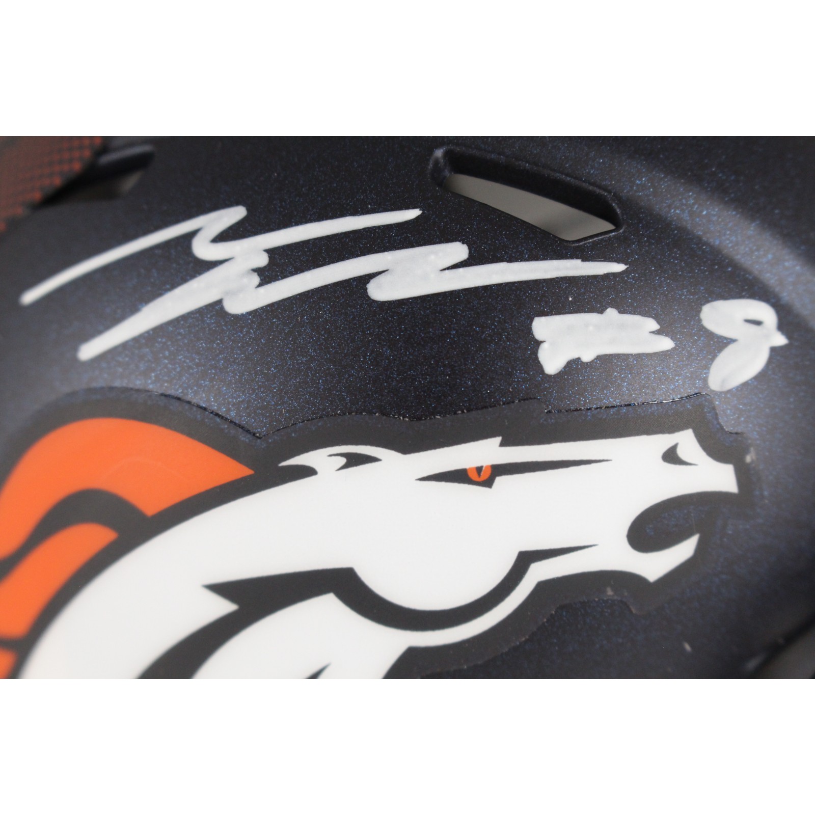 Talanoa Hufanga Autographed Denver Broncos Mini Helmet Beckett Witness 53448 2 Talanoa Hufanga Autographed Denver Broncos Mini Helmet Beckett Witness 53448