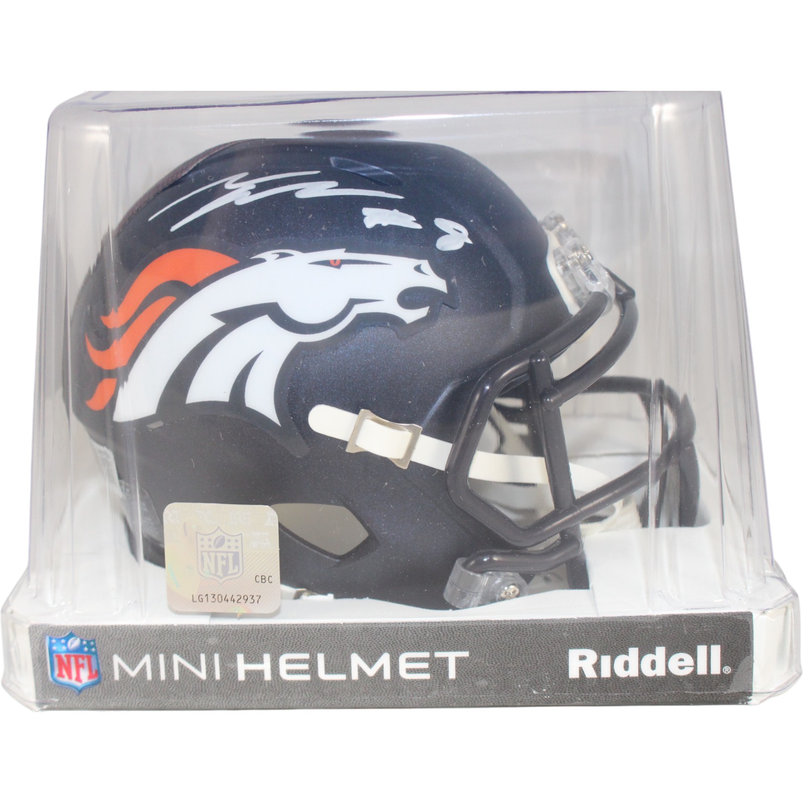 Talanoa Hufanga Autographed Denver Broncos Mini Helmet Beckett Witness 53448 5 Talanoa Hufanga Autographed Denver Broncos Mini Helmet Beckett Witness 53448
