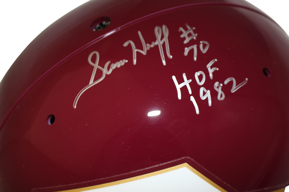 Sam Huff Autographed Washington Redskins Custom TK Helmet HOF JSA
