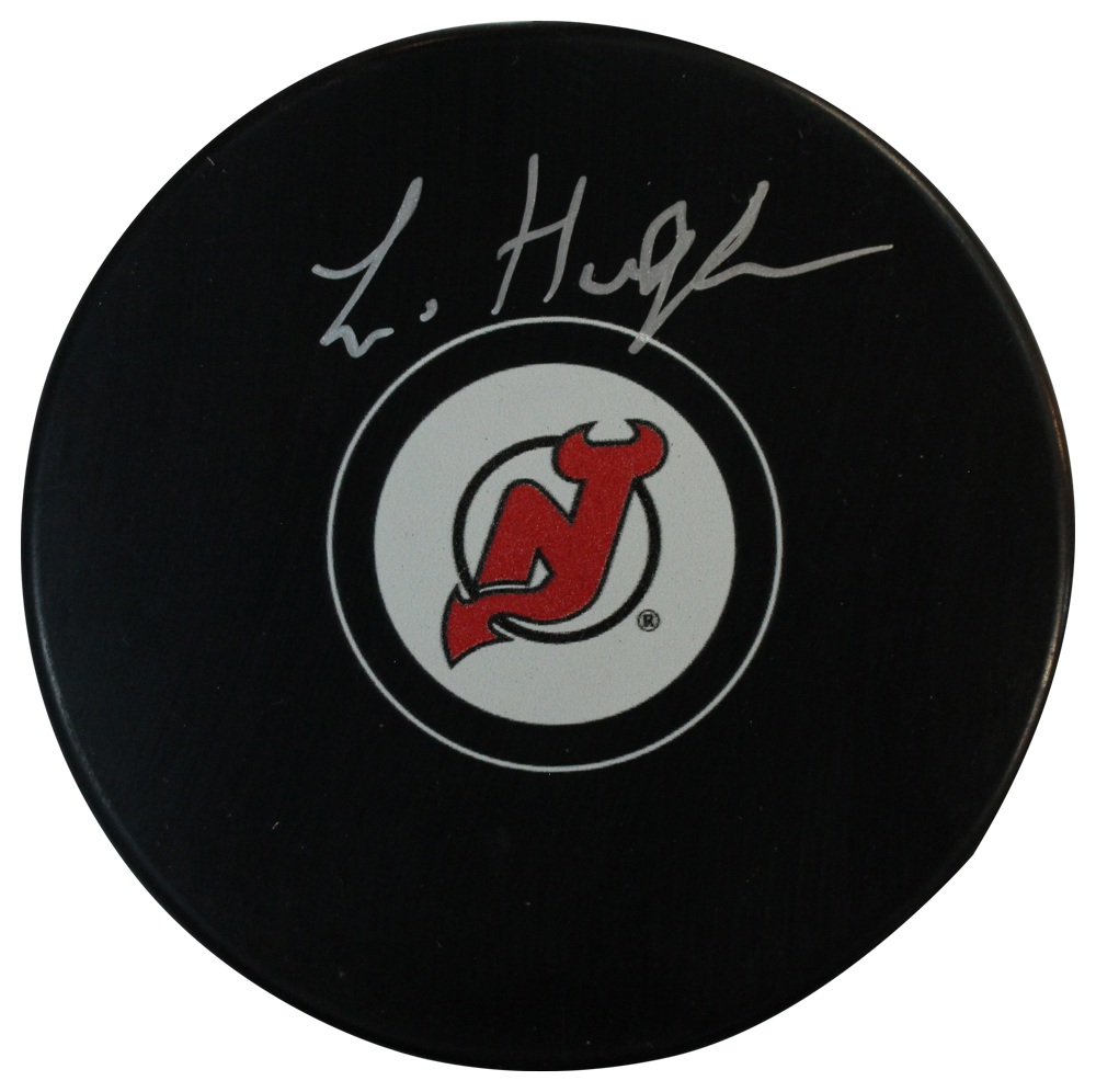Luke Hughes Autographed New Jersey Devils Hockey Puck Fanatics