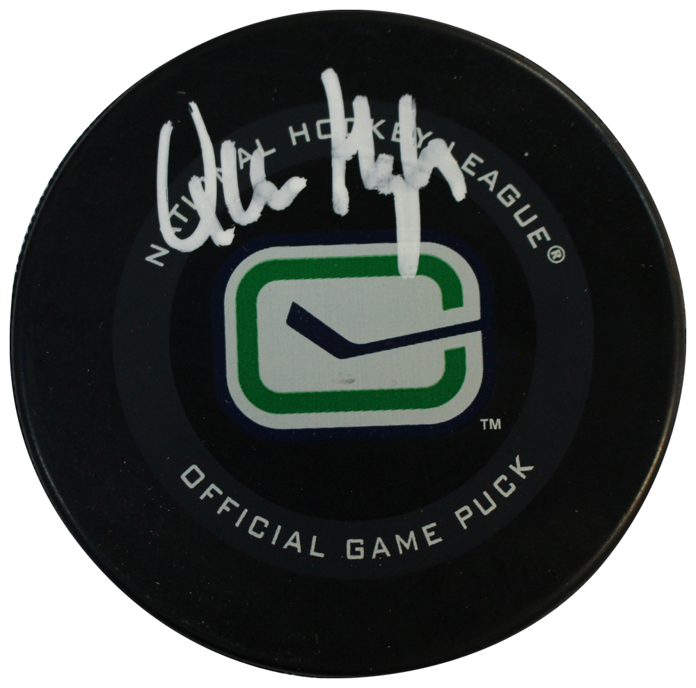 Quinn Hughes Autographed Vancouver Canucks Game Hockey Puck Fanatics