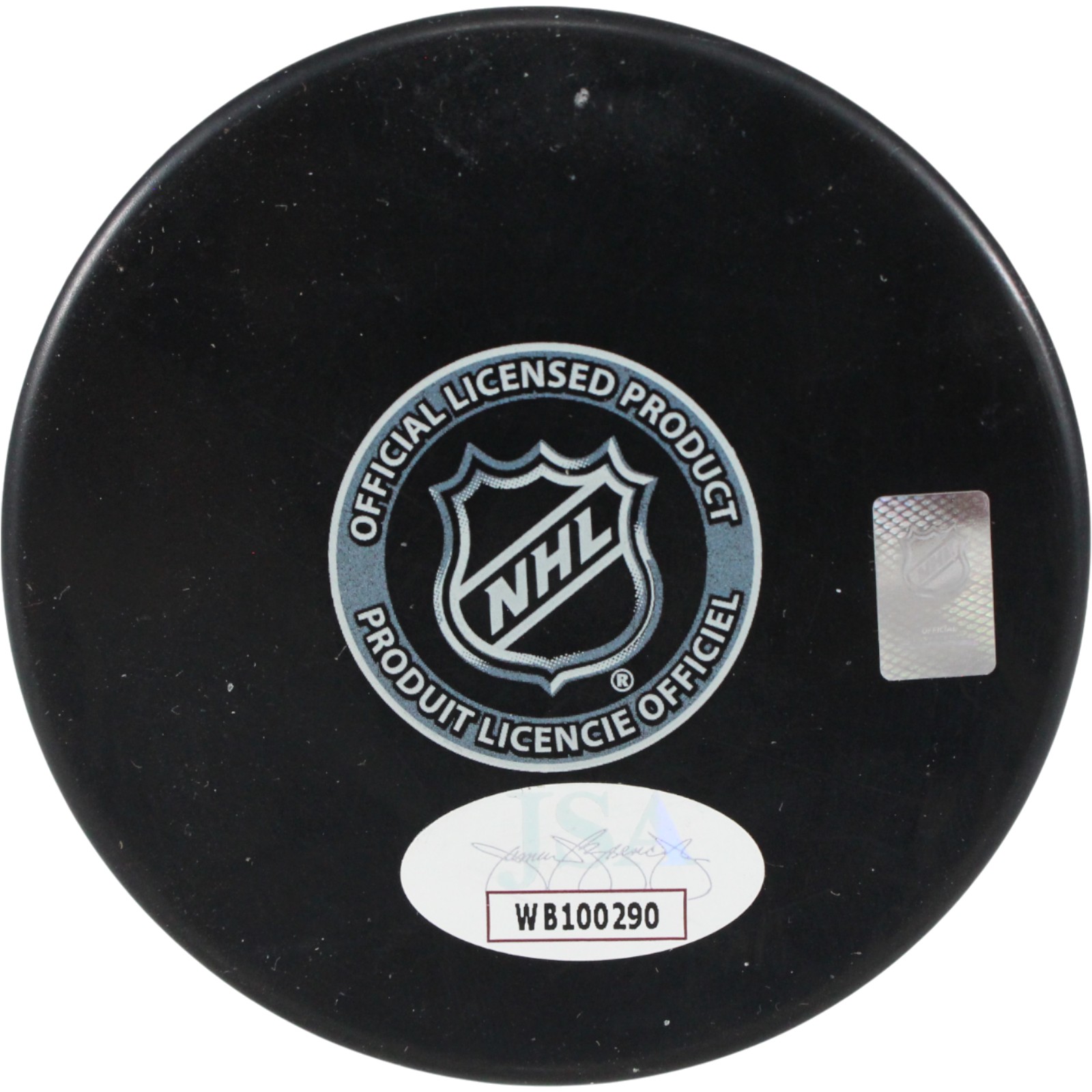 Brett Hull Autographed/Signed Saint Louis Blues Logo Puck JSA 53986