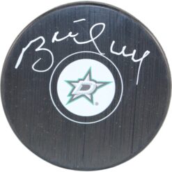 Brett Hull Autographed/Signed Dallas Stars Logo Puck Beckett 53386