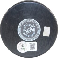 Brett Hull Autographed/Signed Dallas Stars Logo Puck Beckett 53386
