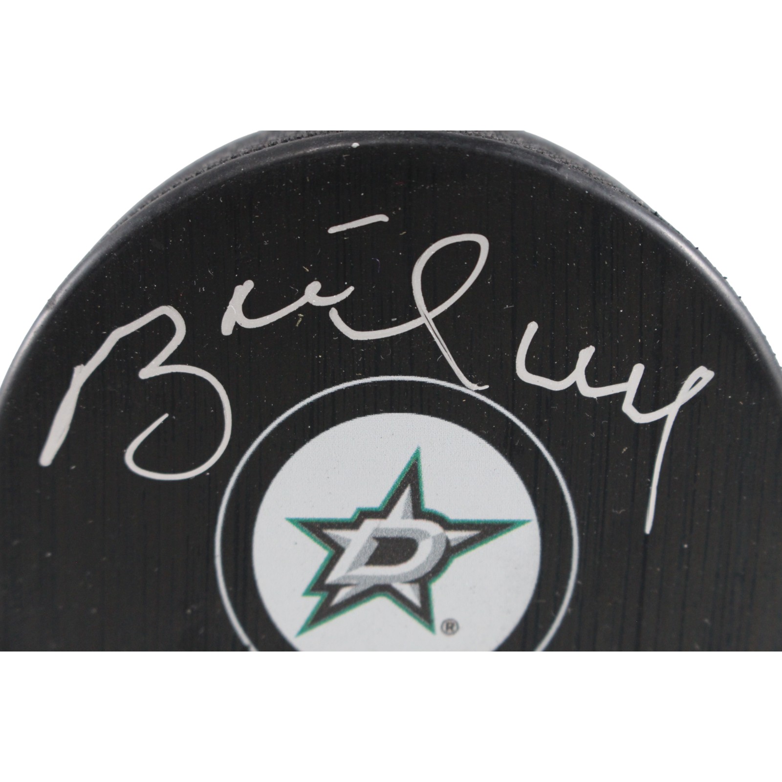 Brett Hull Autographed/Signed Dallas Stars Logo Puck Beckett 53386 3 Brett Hull Autographed/Signed Dallas Stars Logo Puck Beckett 53386