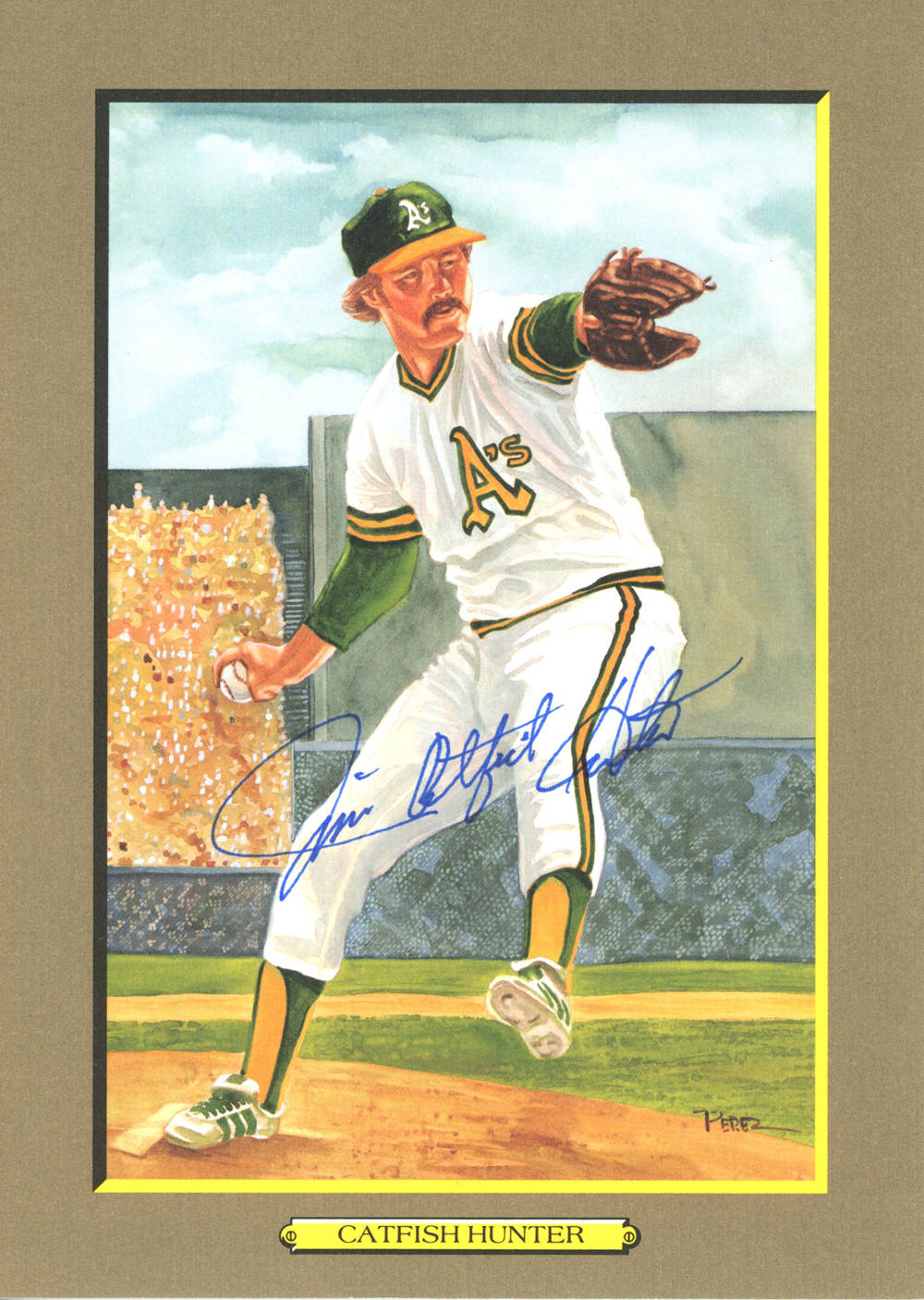 Jim Catfish Hunter Autographed/Signed Great Moments #62 Card JSA