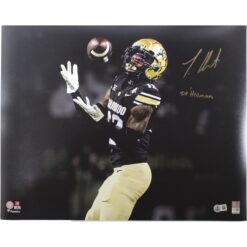 Travis Hunter Autographed Colorado Buffaloes 16x20 Photo Heisman Beckett 53360