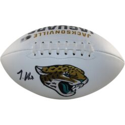 Travis Hunter Signed Jacksonville Jaguars Logo Football Beckett Witness 57951
