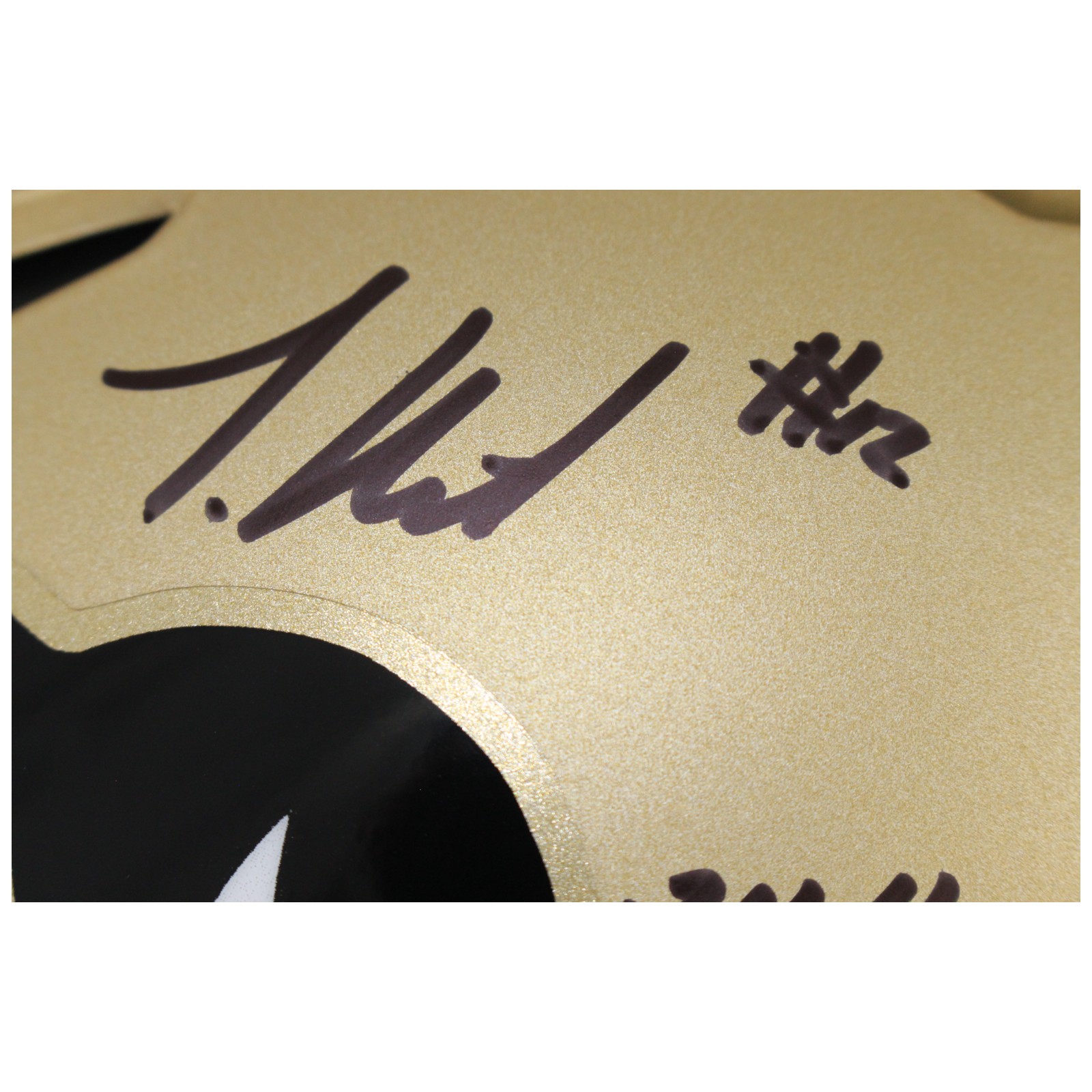 Travis Hunter Autographed Colorado Buffaloes Gold SpeedFlex Helmet Beckett 53372 2 Travis Hunter Autographed Colorado Buffaloes Gold SpeedFlex Helmet Beckett 53372