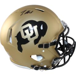 Travis Hunter Autographed Colorado Buffaloes Authentic Helmet Beckett WIT 57944