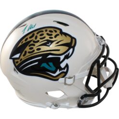 Travis Hunter Autographed Jacksonville Jaguars Retro Pro Helmet Beckett W 57942