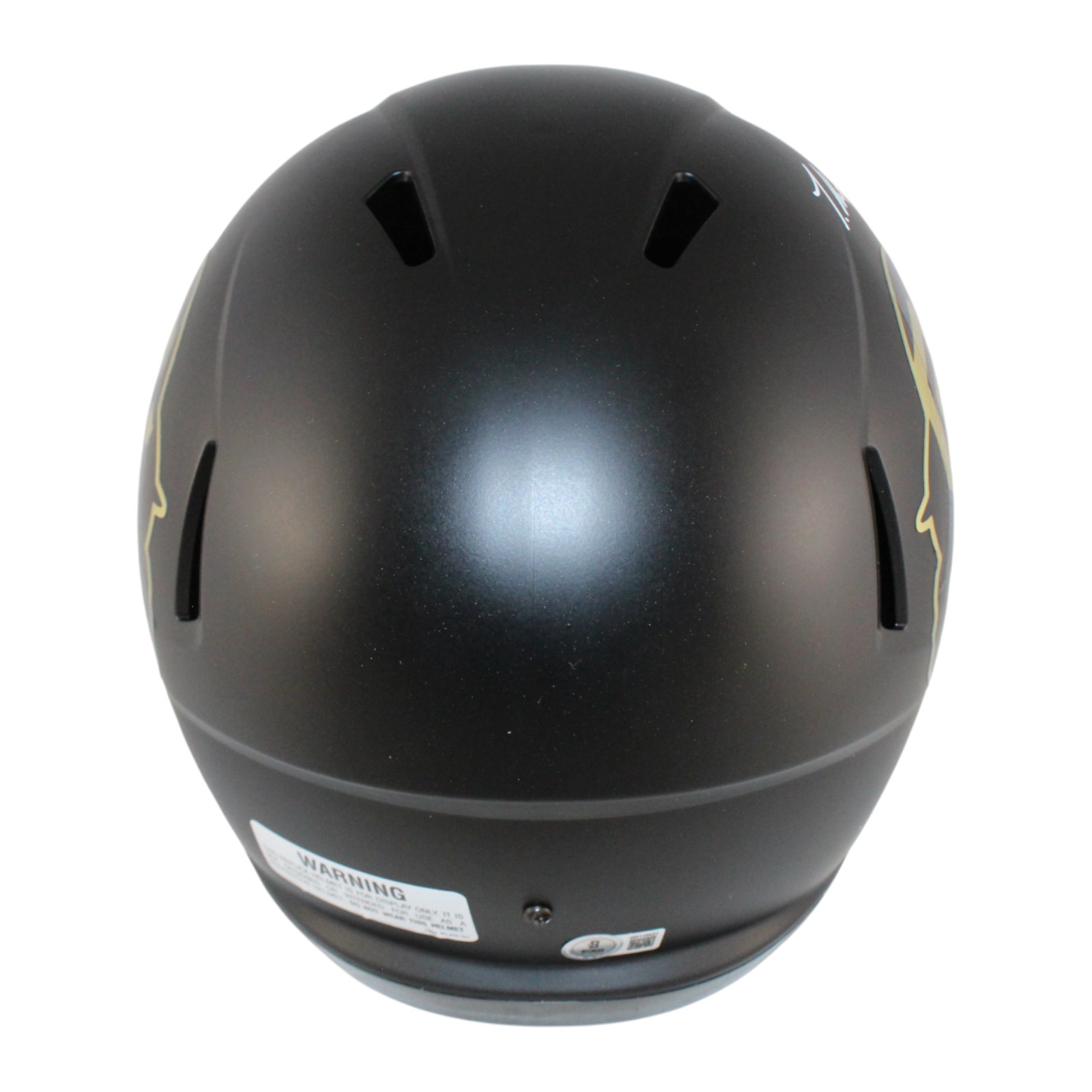 Travis Hunter Autographed Colorado Buffaloes F/S Black Helmet Beckett W 53369 3 Travis Hunter Autographed Colorado Buffaloes F/S Black Helmet Beckett W 53369