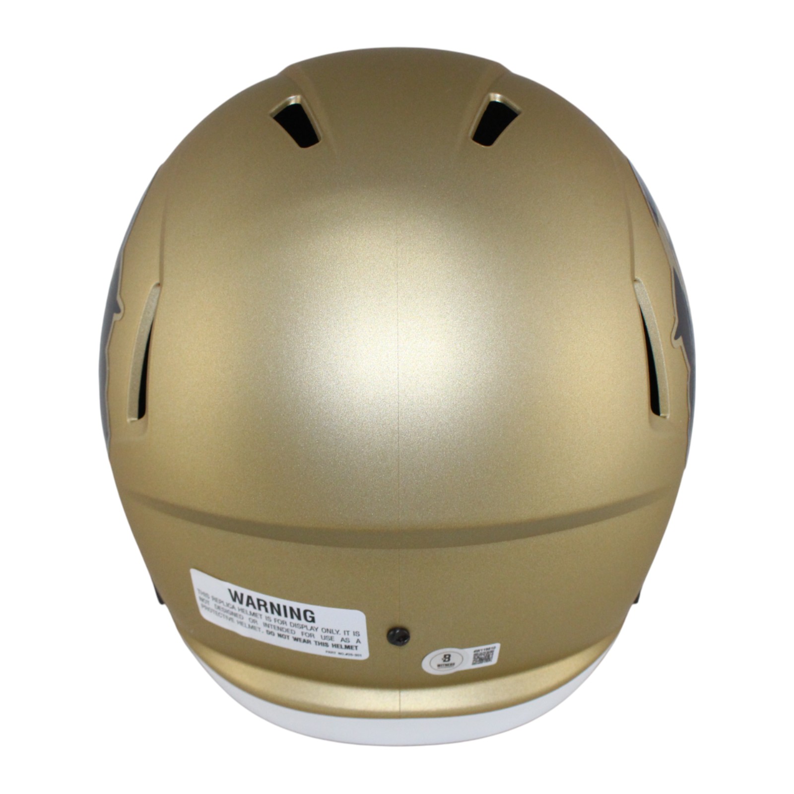 Travis Hunter Autographed Colorado Buffaloes F/S Gold Helmet Beckett W 53366 3 Travis Hunter Autographed Colorado Buffaloes F/S Gold Helmet Beckett W 53366