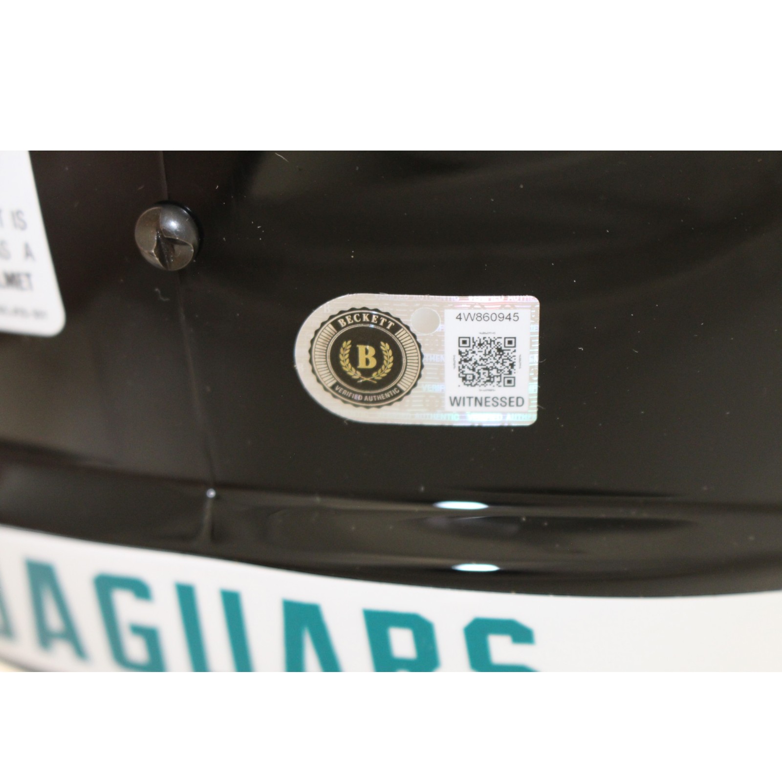 Travis Hunter Autographed Jacksonville Jaguars F/S Helmet Beckett Witness 57946 5 Travis Hunter Autographed Jacksonville Jaguars F/S Helmet Beckett Witness 57946