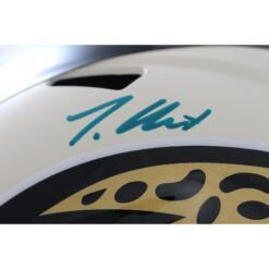 Travis Hunter Autographed Jacksonville Jaguars F/S Retro Helmet Beckett W 57947