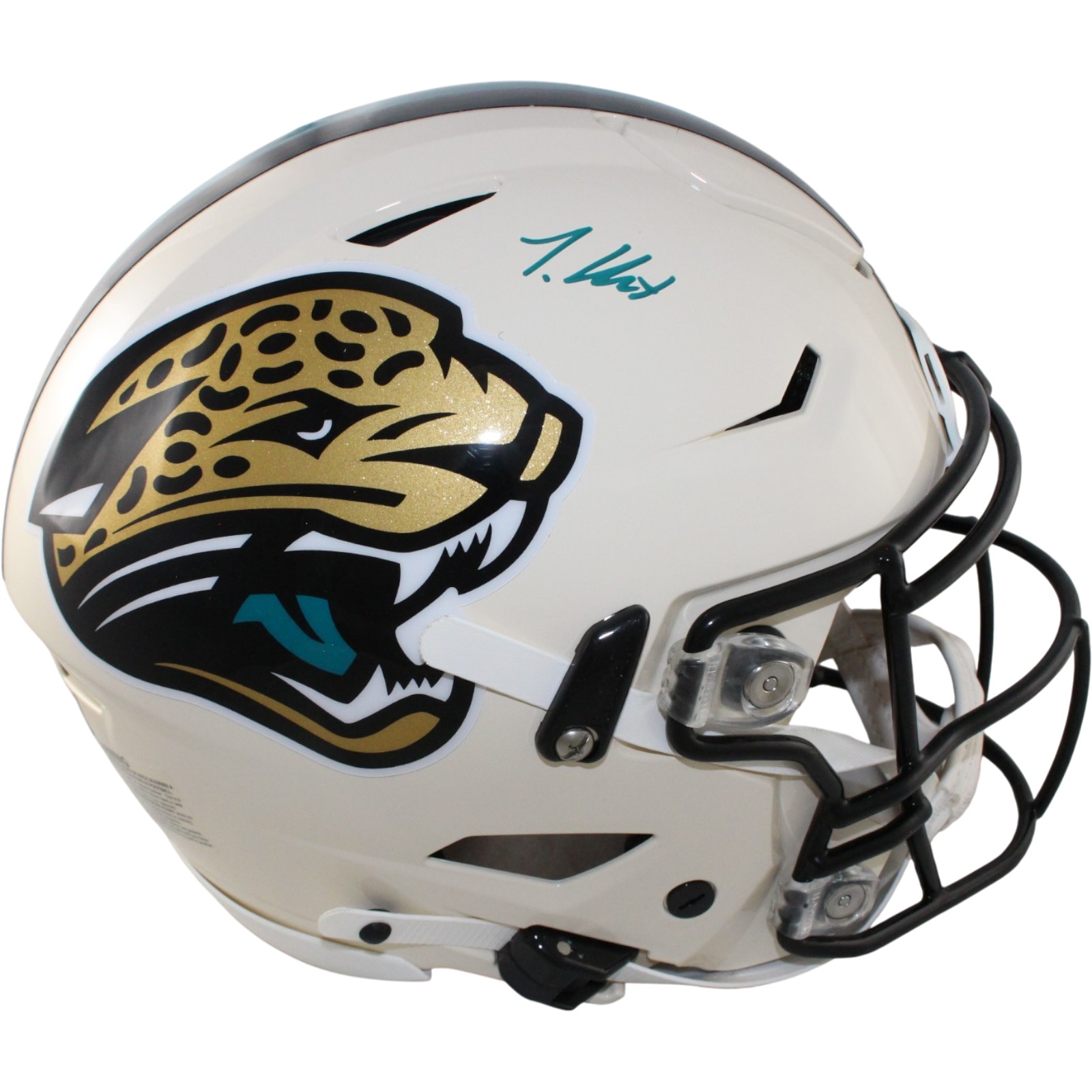 Travis Hunter Autographed Jacksonville Jaguars Retro SpeedFlex Beckett WIT 57935