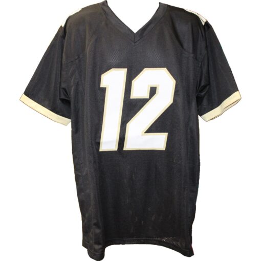 Travis Hunter Signed College Style Black XL Jersey Heisman Beckett Witness 51418