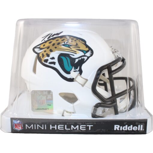 Travis Hunter Autographed Jacksonville Jaguars 24 Alt. Mini Helmet Beckett 51431