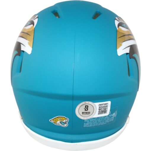 Travis Hunter Autographed Jacksonville Jaguars AMP Mini Helmet Beckett 51429