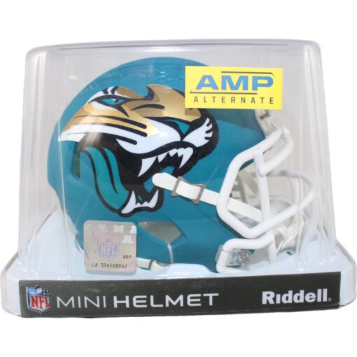 Travis Hunter Autographed Jacksonville Jaguars AMP Mini Helmet Beckett 51429