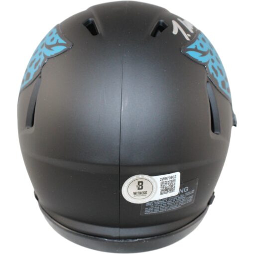 Travis Hunter Autographed Jacksonville Jaguars Eclipse Mini Helmet Beckett 51427