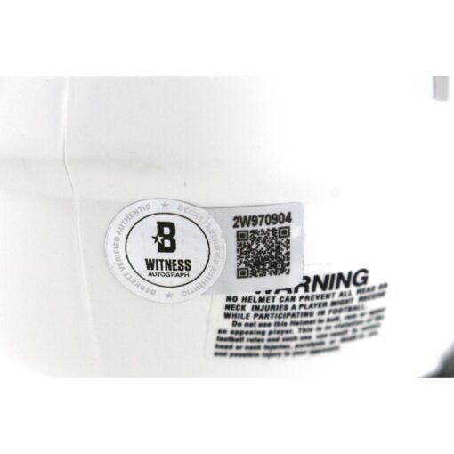 Travis Hunter Autographed Colorado Buffaloes White Mini Helmet Beckett 51430