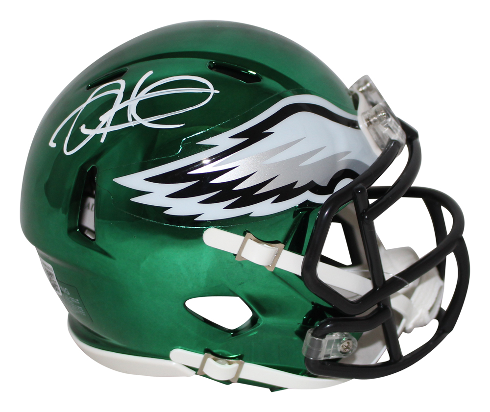 Jalen Hurts Autographed Philadelphia Eagles Chrome Mini Helmet Beckett