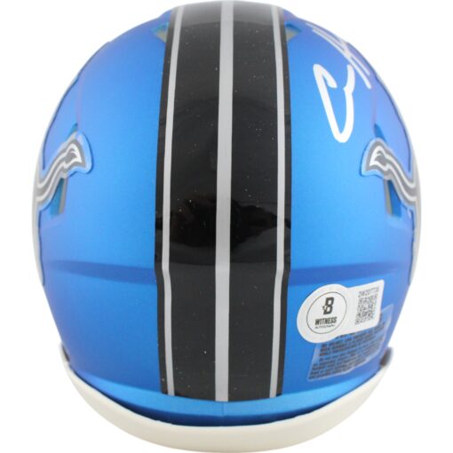 Aidan Hutchinson Autographed Detroit Lions Spd 24 Alt Mini Helmet Beckett 49110
