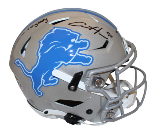 Aidan Hutchinson Signed Detroit Lions Authentic Speed Flex Helmet BAS