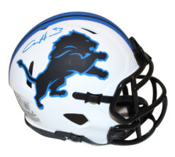 Aidan Hutchinson Autographed Detroit Lions Lunar Mini Helmet Beckett