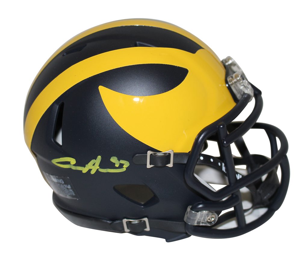 Aidan Hutchinson Signed Michigan Wolverines Speed Mini Helmet Beckett