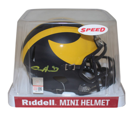 Aidan Hutchinson Signed Michigan Wolverines Speed Mini Helmet Beckett