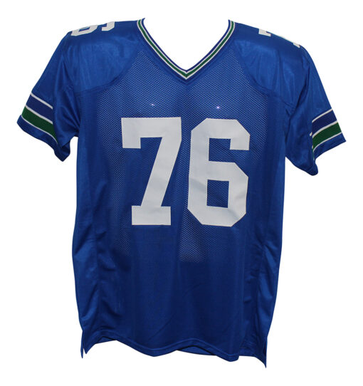 Steve Hutchinson Autographed/Signed Pro Style Blue XL Jersey HOF BAS 28646