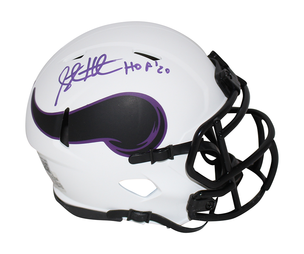 Steve Hutchinson Autographed Minnesota Vikings Lunar Mini Helmet BAS