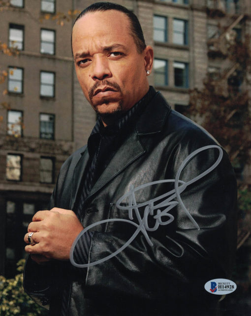 Ice T Autographed/Signed Law & Order SVU 8x10 Photo BAS 24324