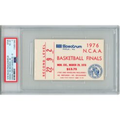 Indiana Hoosiers 76 NCAA Finals Perfect Season Champs Ticket Stub 4 PSA 51569