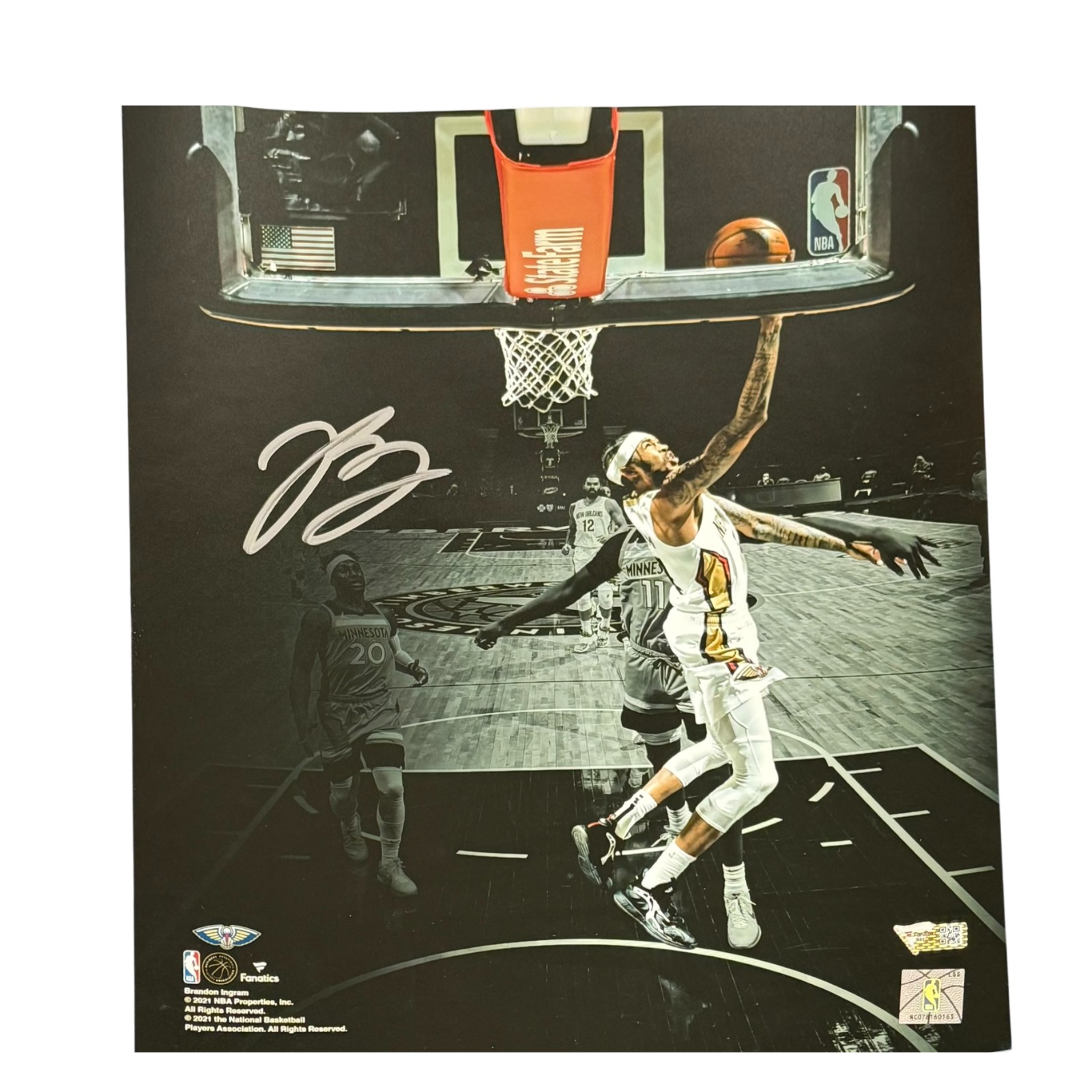 Brandon Ingram Autographed New Orleans Pelicans 11x14 Photo Fanatics 54328