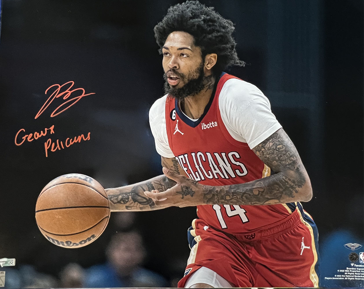 Brandon Ingram Autographed New Orleans Pelicans 16x20 Photo Fanatics
