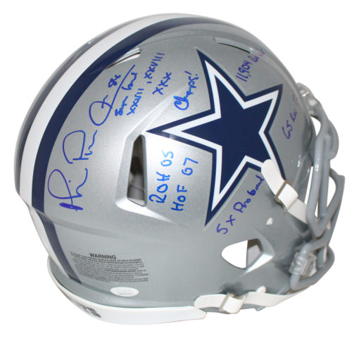 Michael Irvin Autographed Dallas Cowboys Authentic Speed Helmet 6 Insc JSA 25690