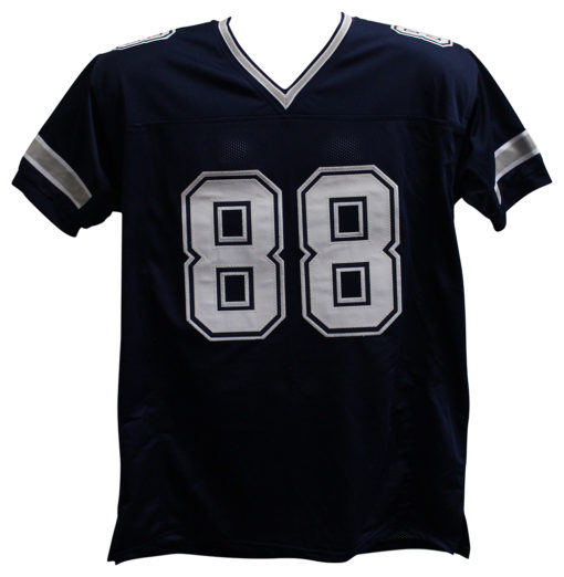 Michael Irvin Autographed/Signed Pro Style Blue XL Jersey BAS 25657