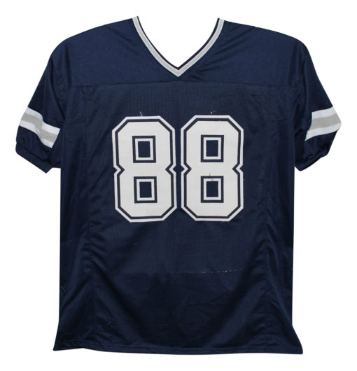 Michael Irvin Autographed/Signed Pro Style Blue XL Jersey Beckett