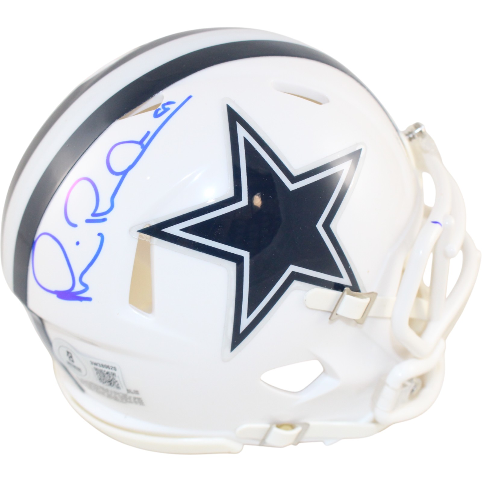 Michael Irvin Autographed Dallas Cowboys Alt Mini Helmet Beckett Witness 51767 1 Michael Irvin Autographed Dallas Cowboys Alt Mini Helmet Beckett Witness 51767