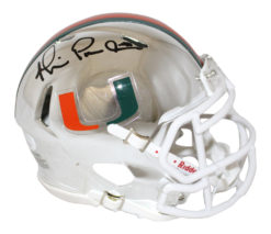 Michael Irvin Autographed/Signed Miami Hurricanes Chrome Mini Helmet JSA 26726