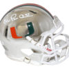 Michael Irvin Autographed/Signed Miami Hurricanes Chrome Mini Helmet JSA 26725