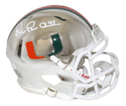 Michael Irvin Autographed/Signed Miami Hurricanes Chrome Mini Helmet JSA 26725