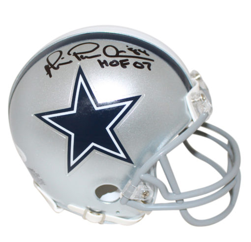 Michael Irvin Autographed/Signed Dallas Cowboys Mini Helmet HOF JSA 24574