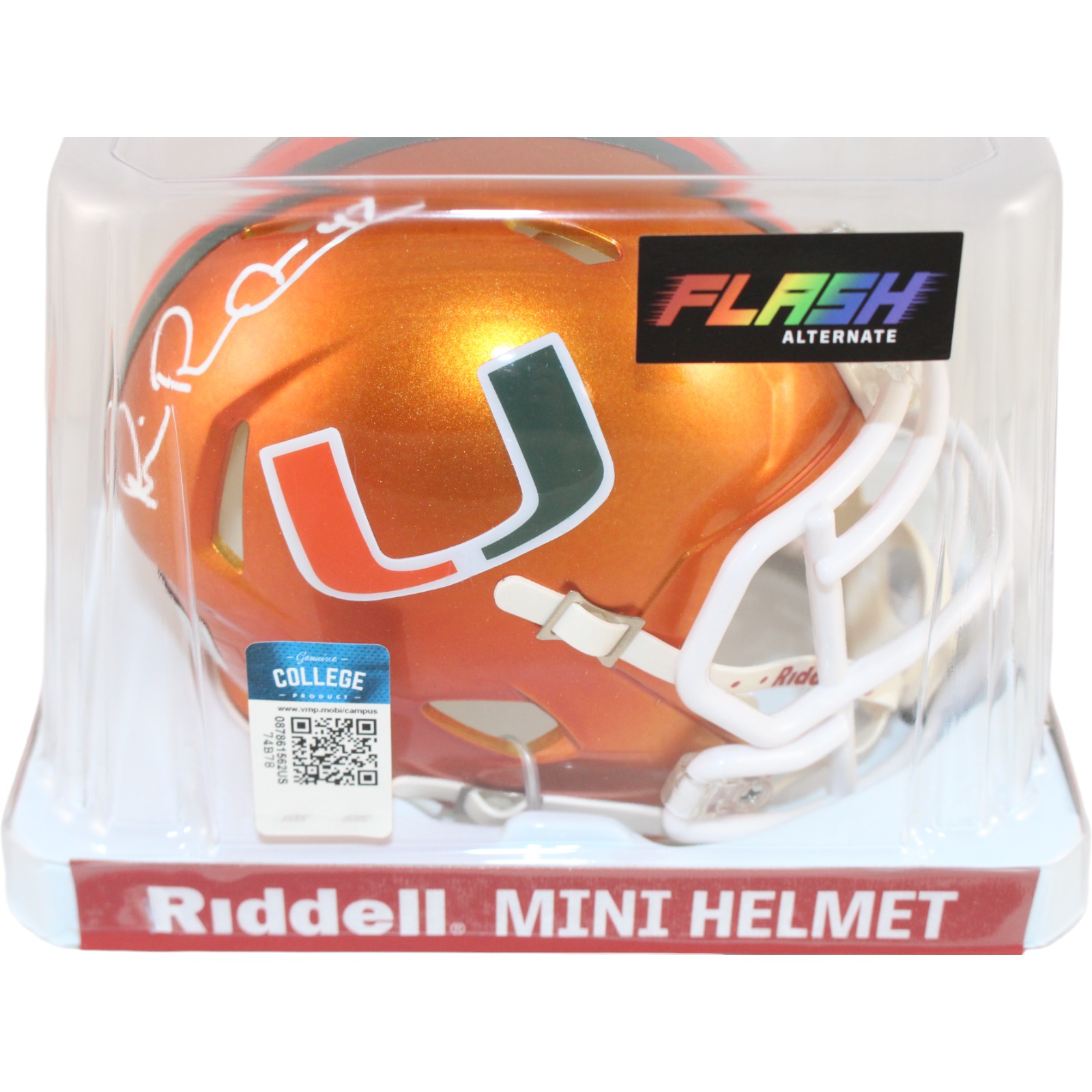 Michael Irvin Autographed Miami Hurricanes Flash Mini Helmet Beckett WIT 51774 5 Michael Irvin Autographed Miami Hurricanes Flash Mini Helmet Beckett WIT 51774